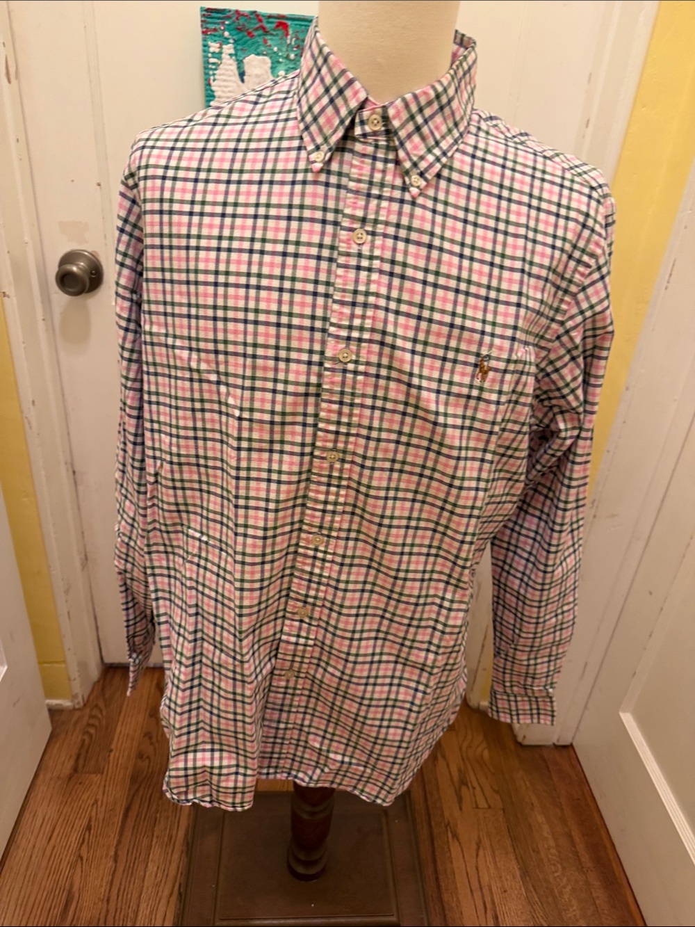 Polo by Ralph Lauren Pink & Green Plaid Button-Down Shirt